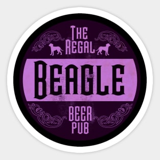 Regal Beagle Purple Vintage Sticker